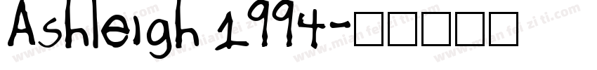 Ashleigh 1994字体转换